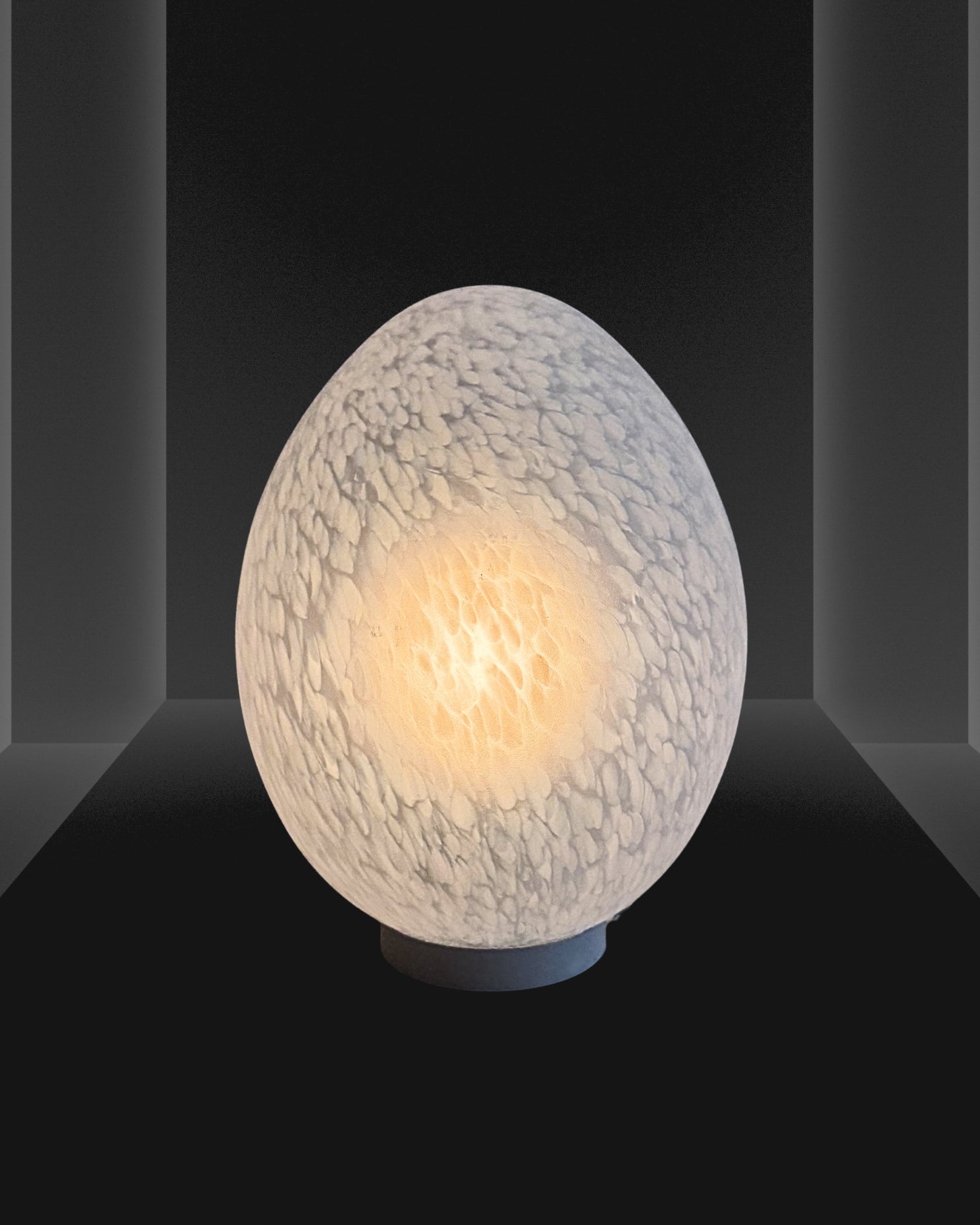 Lampe Oeuf années 70 blanche