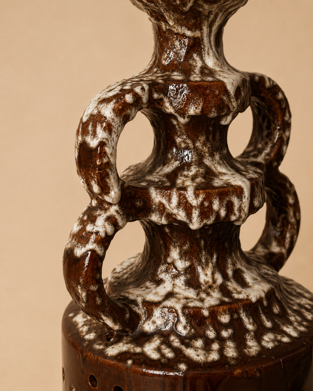 Grande lampe de sol en céramique Fat Lava — Allemagne, années 1970