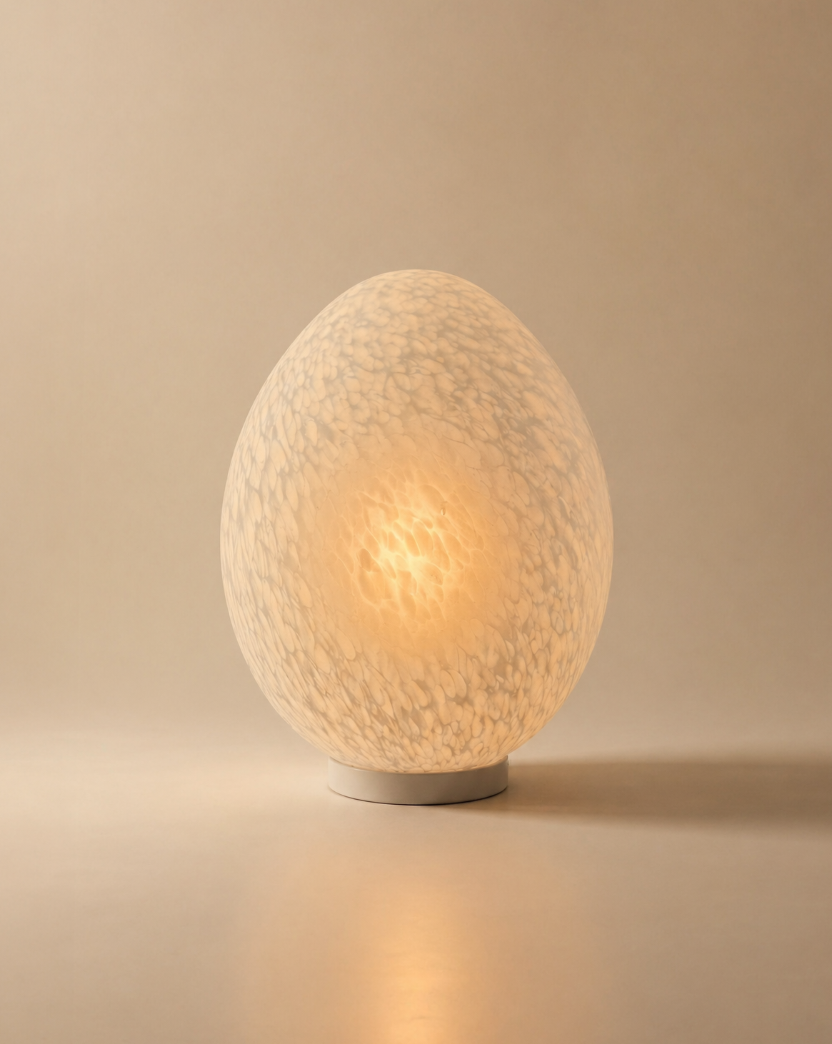 Lampe Oeuf années 70 blanche