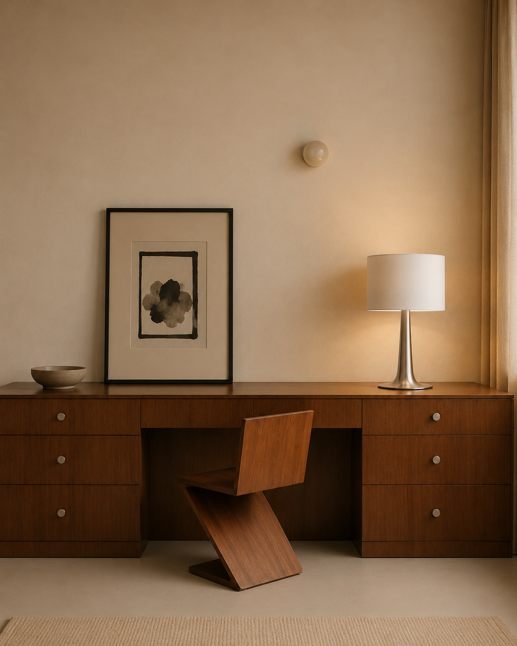 Lampe de table en aluminium brossé — RAAK, années 1970